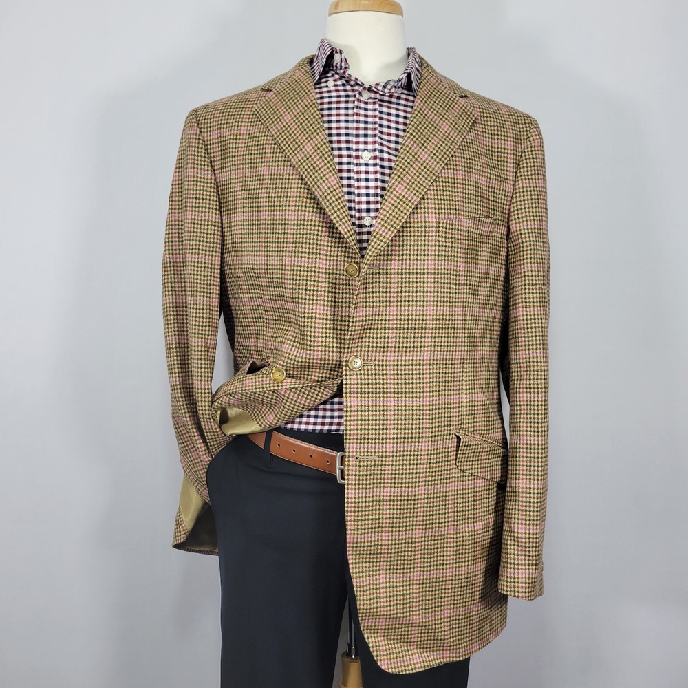 Samuelsohn Men's Sport Coat SB TREND Three Button Zealander Wool Sz 44L